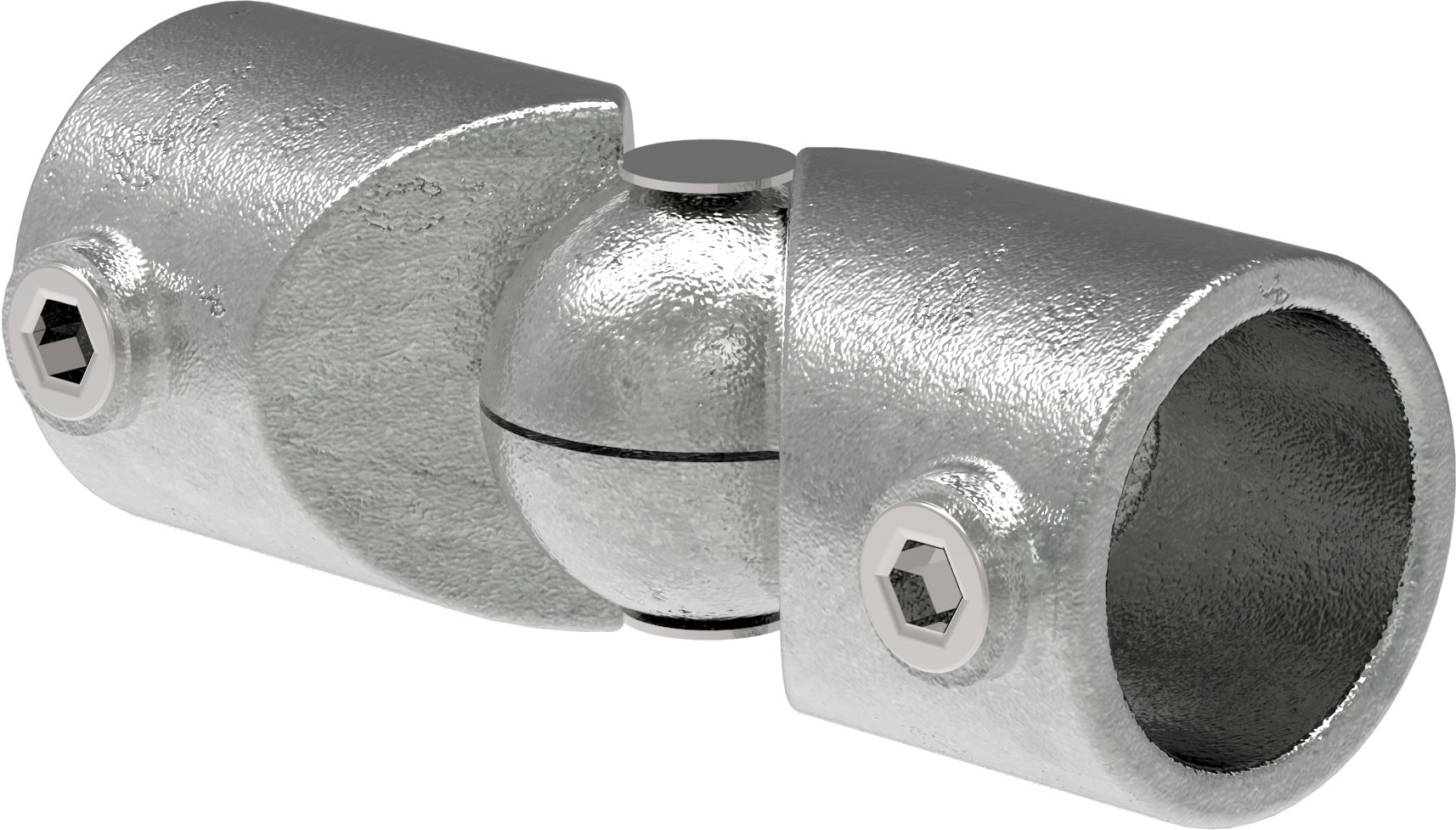 Rohrverbinder - Eckstueck verstellbar - 125HC42 - 42-4 mm - 1 1-4- - Feuerverzinkt u. Elektrogalvanisiert-125HC42