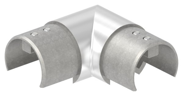 Verlaufsecke 90° - horizontal - fuer Nutrohr Ø 48-3 mm - V2A-12-2319.4