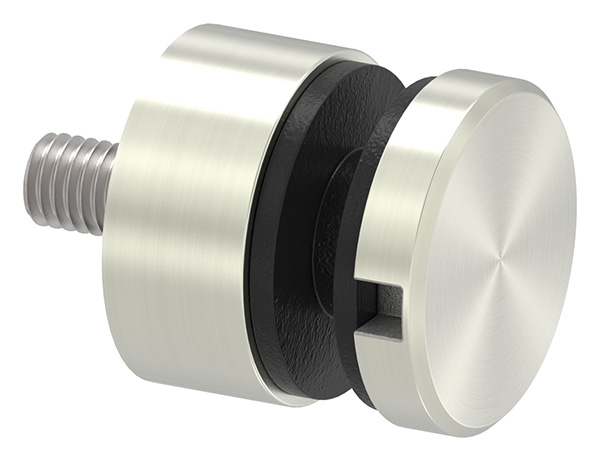 Glaspunkthalter Edelstahleffekt Ø 30 mm flach -Zink- – Glashalter innen-10-5000.2