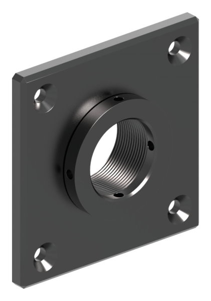 Montageplatte Aluminium 100 x 100 mm quadratisch zum Schrauben-88-11180-6026-03.S