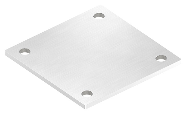 Ankerplatte Masse- 150 x 150 x 6 mm mit 4 Bohrungen á Ø 14 mm V2A-11-2213.4