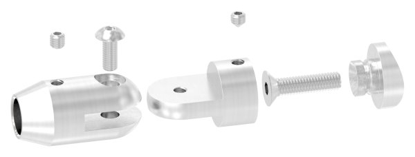 Querstabhalter V2A Edelstahl mit Gelenk – Anschluss 42-4 mm fuer Rundstaebe 12 mm inkl- Schrauben-11-1618.4