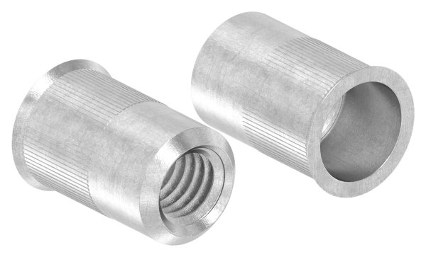 Blind-Einnietmutter Edelstahl V2A M6 fuer 9 mm Bohrloch Senkkopf-88-11495.215