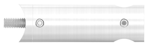 Querstabhalter V2A Edelstahl Lang 68 mm – Anschluss 33-7 mm fuer Rundstaebe 12 mm inkl- Schrauben-11-1055.4