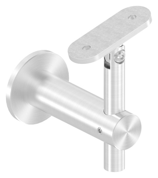 Handlaufhalter hoehenverstellbar mit Halteplatte fuer flachen Anschluss V2A-11-2066.4