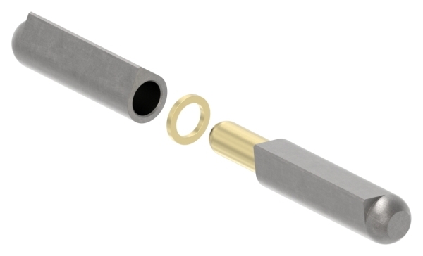 Anschweissband Stahl roh Laenge 120 mm Rollen-Ø 16 mm Stift-Ø 11 mm mit Messingring-88-1156515-ST.120