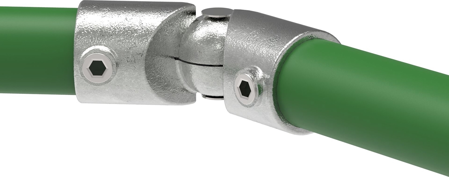Rohrverbinder - Eckstueck verstellbar - 125HC42 - 42-4 mm - 1 1-4- - Feuerverzinkt u. Elektrogalvanisiert-125HC42