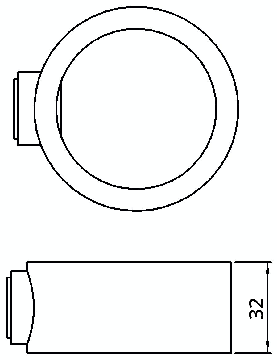Rohrverbinder Stellring Ø 48-3 mm -1 1-2- - Temperguss verzinkt - 179D48-179D48