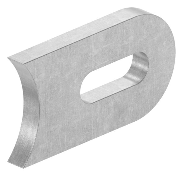 Anschweisslasche - Masse- 50x30x6 mm - Langloch- 25x9 mm - Anschluss- Ø 42-4mm - Stahl -roh- S235JR-30-3557.9