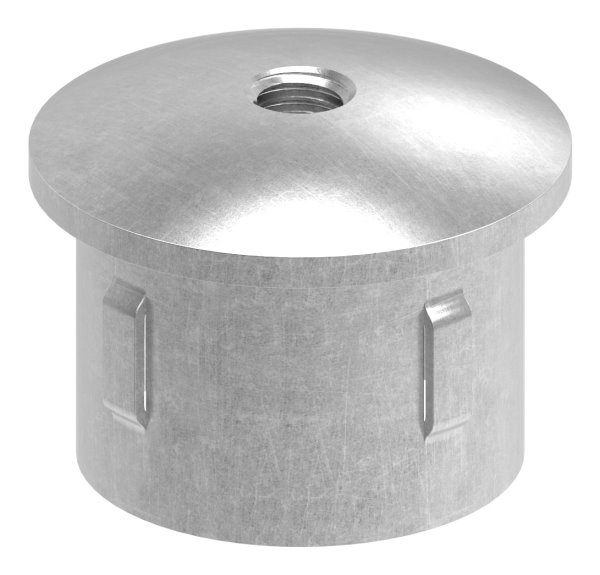 Stahlstopfen - mit M8 - leicht gewoelbt - fuer Rohr Ø 42-4 x 3-0-3-5 mm - Stahl -Roh- S235JR-30-2966.8