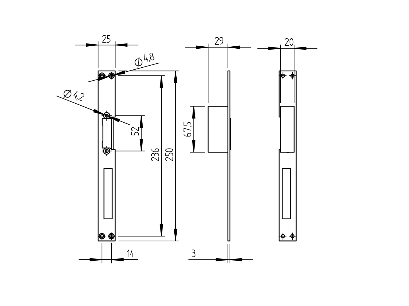 Elektromagnetschloss Stahl 250x28 mm verzinkt 8-12V AC-DC Memory Pin-89-11B118I-A.4