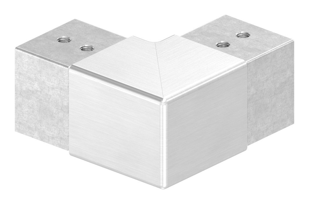Eckbogen- horizontal- fuer Nutrohr 40 x 40mm- V4A-88-1160316.V4A