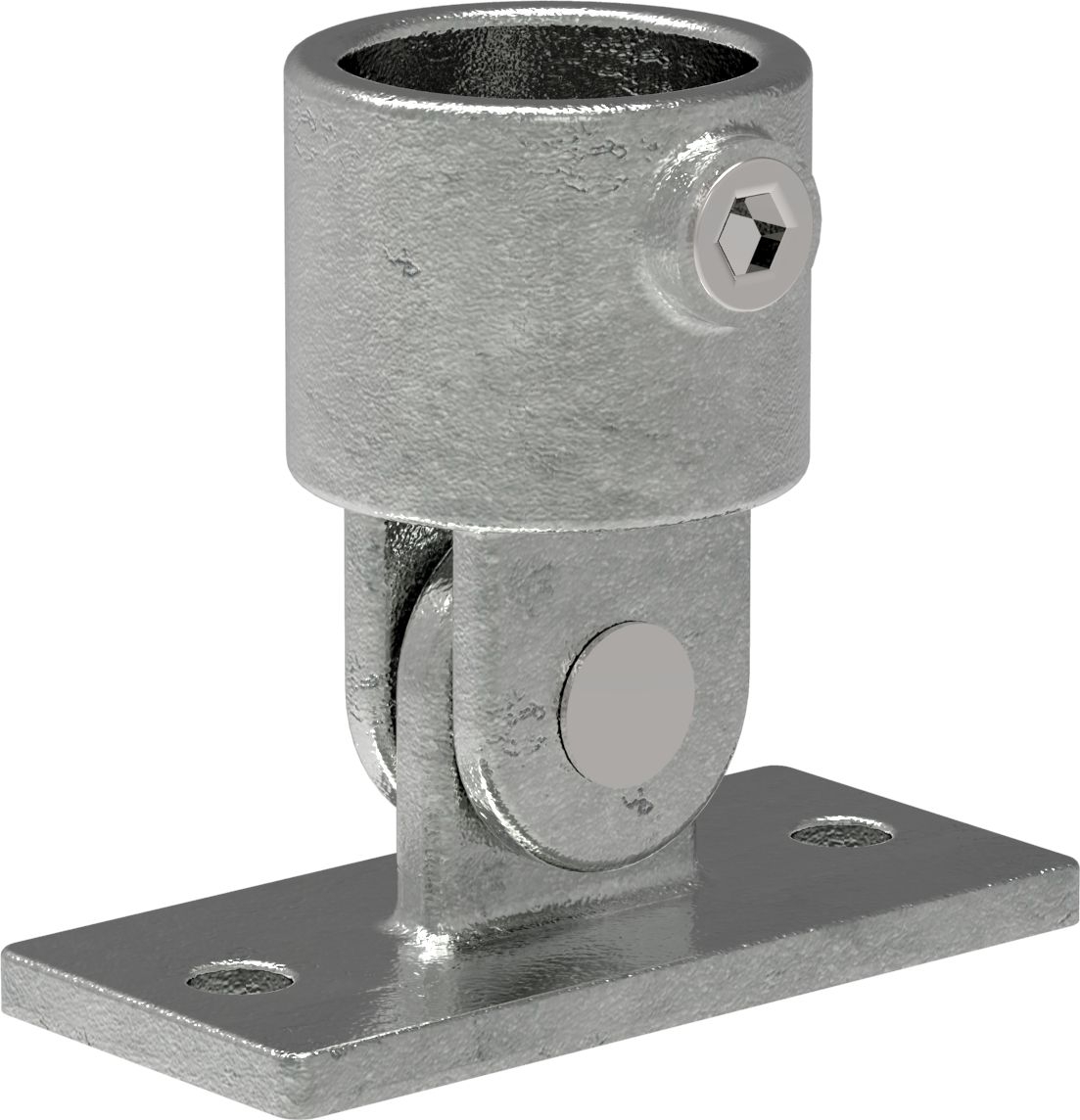 Rohrverbinder Gelenkfuss Ø 48-3 mm -1 1-2- - Temperguss verzinkt - 169D48-169D48