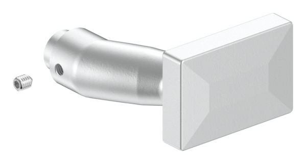 Tuerdruecker Aluminium eckig gekroepft-88.1115905