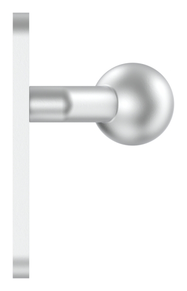 Alu-Tuerknopf - mit Kugel Ø 55 mm - Aluminium EV1-12-3058.6