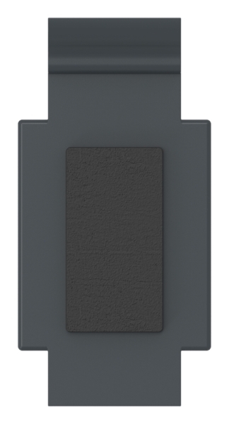 Sicherungsplatte Zinkdruckguss fuer Glasklemme Mod- 14 52x52x32-5mm RAL 7016 matt-88-1114-BODEN-ZN0.7016