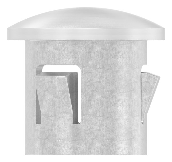 Rohrstopfen fuer Ø 21-3x1-6-2-0 mm leicht gewoelbt zum Einschlagen V2A-11-4102.1