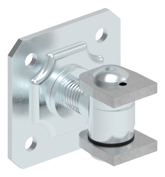 Torband M22 verstellbar mit Befestigungsplatte Stahl -Roh- S235JR-30-3538.7
