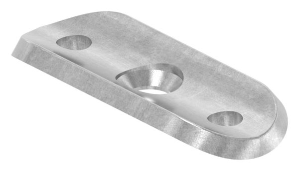 Halteplatte - 64x24x4 mm - fuer Rundrohr Ø 33-7 mm - Stahl S235JR- roh-30-1406.8