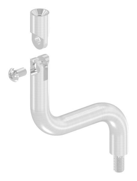 Buegel Edelstahl V2A Ø 14 mm- H 112 mm- B 75 mm- M8-M6 Gewinde- mit Gelenk-88-1150249-240.GL