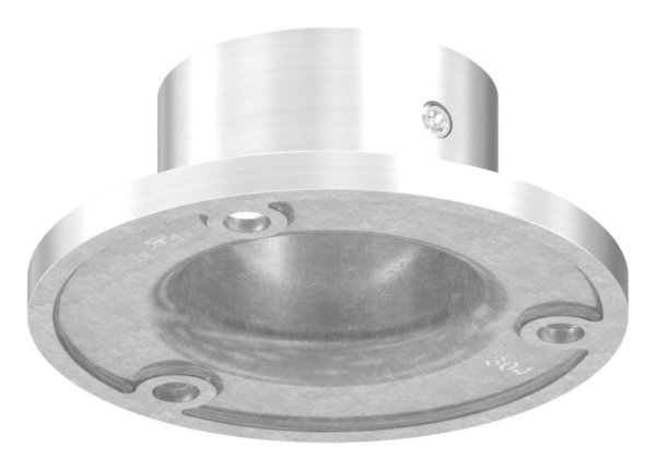 Wand- und Bodenanker Ø 70x5 mm fuer Rundrohr- Ø 33-7 mm - V2A-11-3020.4