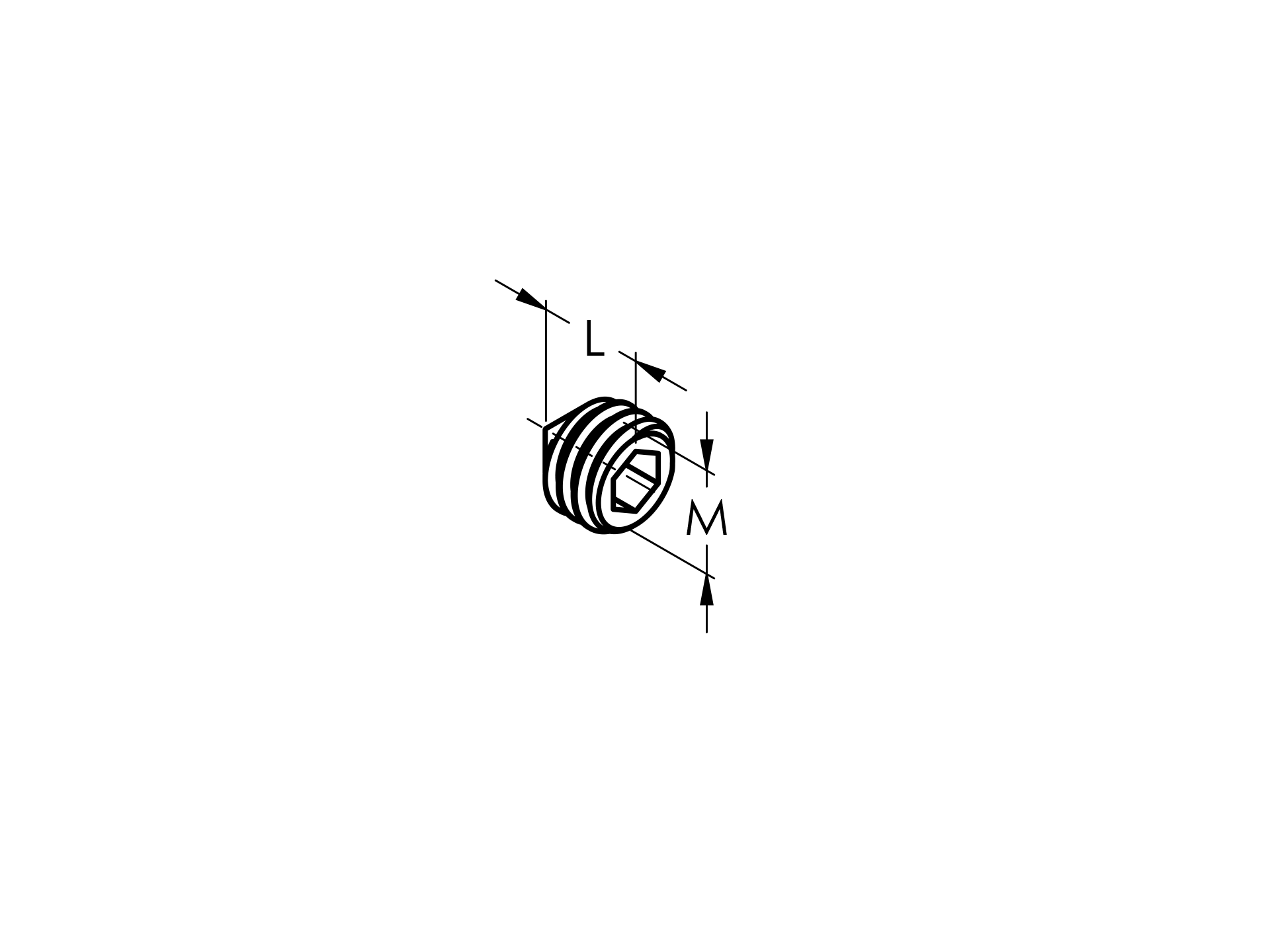 Gewindestift Edelstahl A2 M6x6 Innensechskant Kegelkuppe DIN 914-89-11ADIN914A2M6X6-A.4
