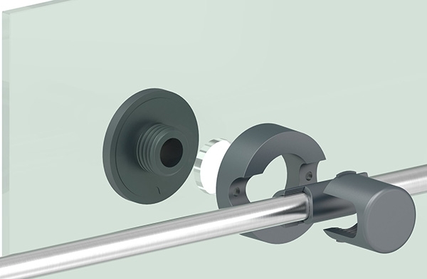 BRENK-fix® Halter Ø 50mm- Kunststoff- anthrazitgrau 4 Stueck-88-11BR-50AG.KS