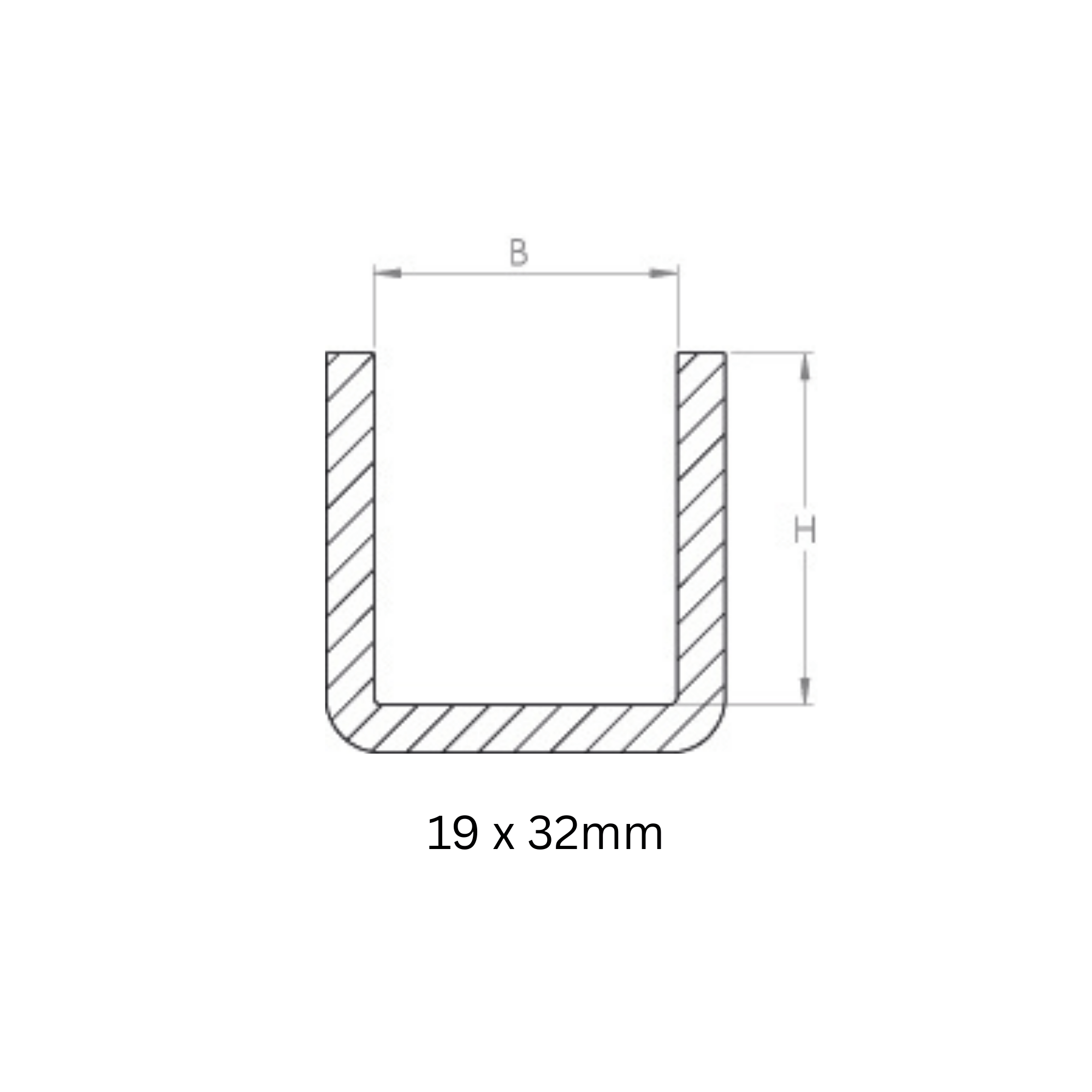 Bund - 1 Stueck - Material- 16x4 mm - Innenmass- 19x32 mm - Stahl -Roh- S235JR-30-6703.8