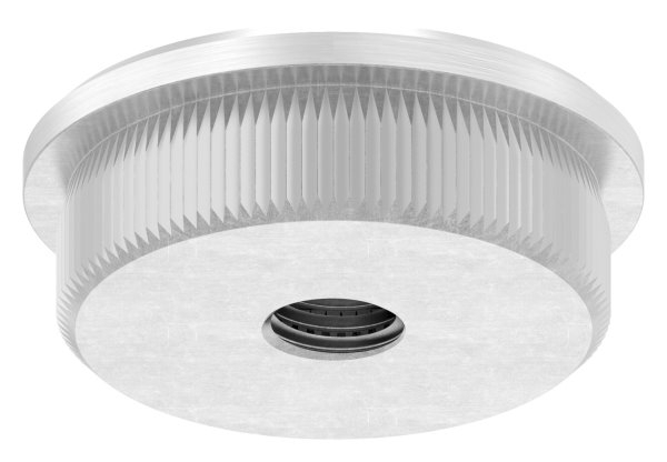 Einsteckkappe V2A fuer Rohr Ø 33-7 mm- Wandstaerke 2-0 mm- M8 Gewinde- flach-11-5120.4