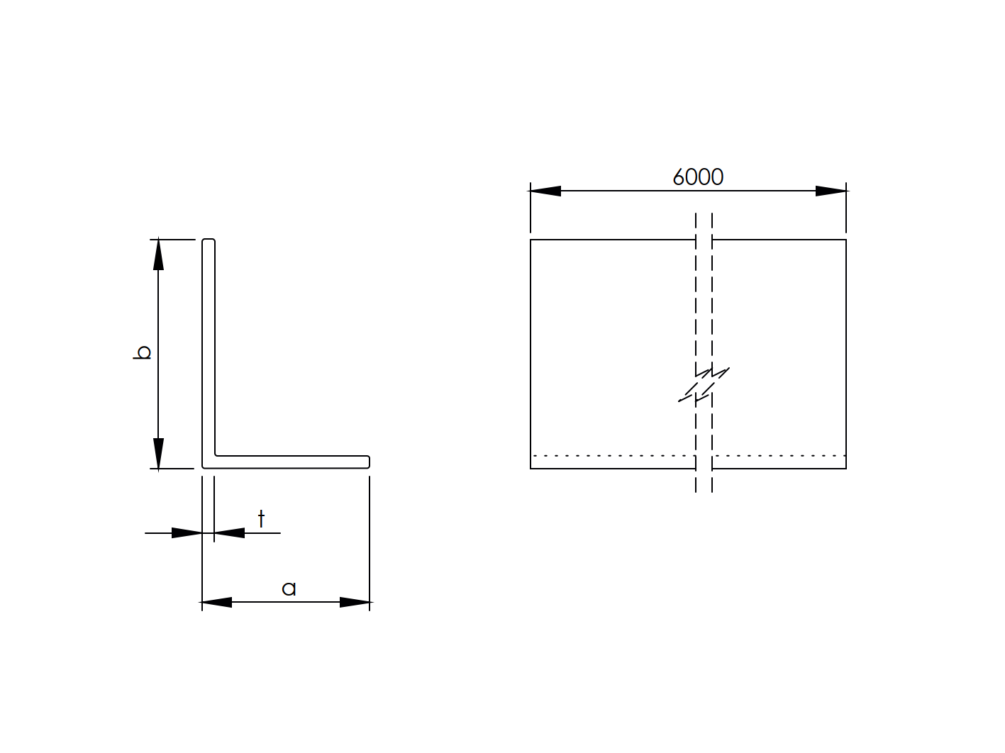 Aluminium L-Profil 50x30x2 mm- Laenge 6000 mm- Rohzustand-89-11ALL50X30X26000-A.4