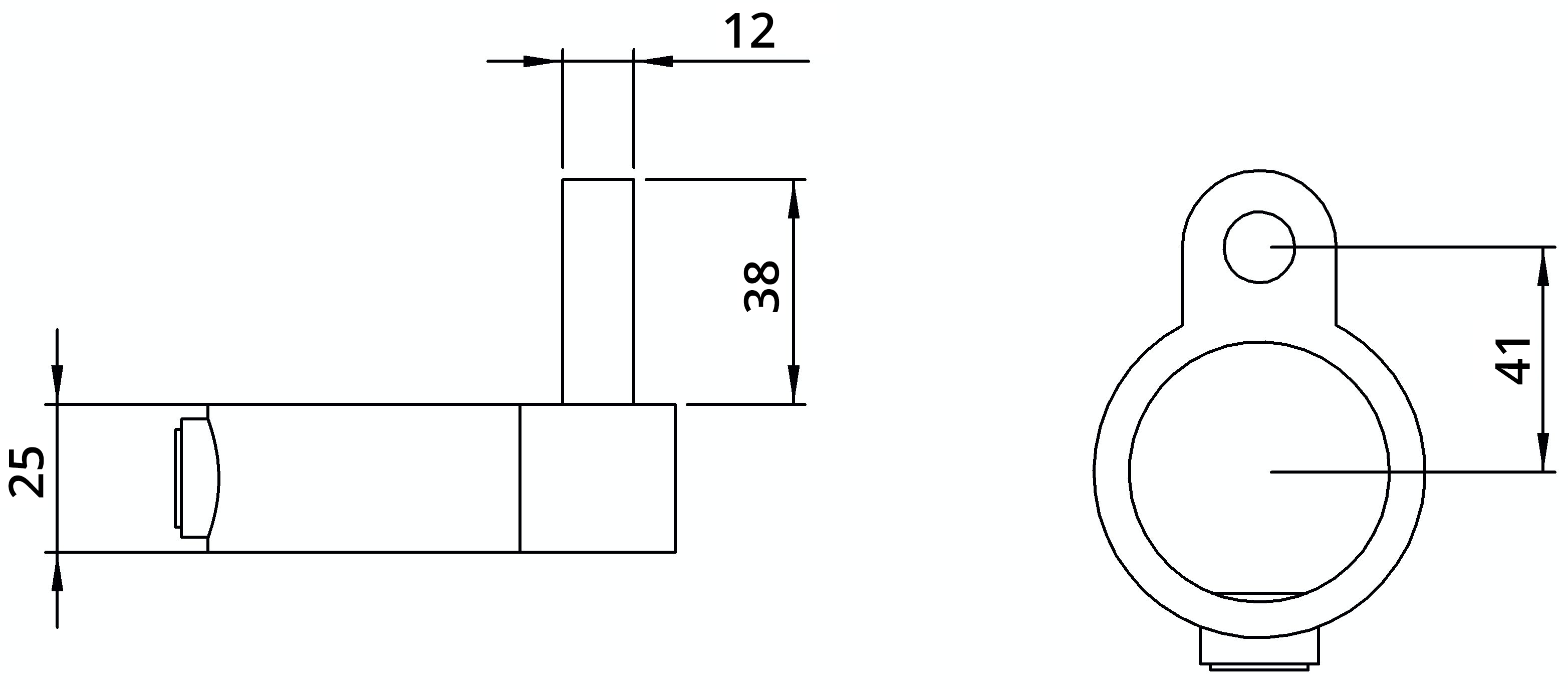 Rohrverbinder Stellringzapfen Ø 48-3 mm -1 1-2- - Temperguss verzinkt - 140D48-140D48