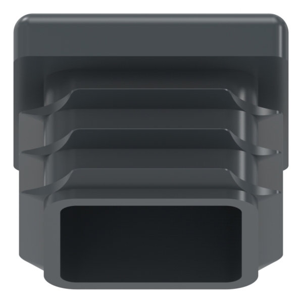 Kunststoffkappe anthrazit fuer Quadratrohr 25x25mm-88-11178-25X25.A