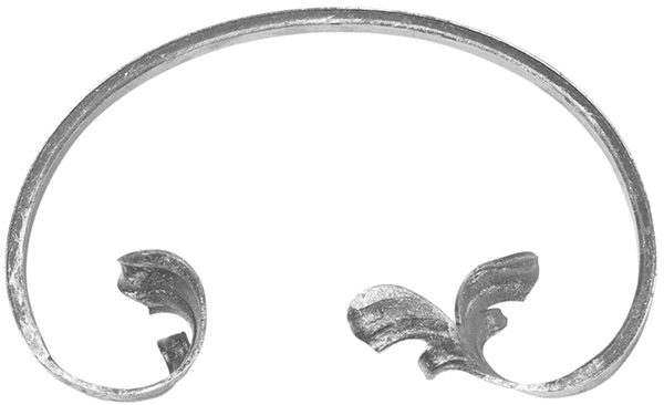 Leichtbarock - rechts - Masse- 110x190 mm - Material- 12x5 mm - Stahl S235JR- roh-30-1744.8