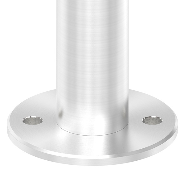 Wand- und Bodenanker mit Raendelung  Masse- Ø 100x6mm fuer Rohr Ø 42-4x2-6 mm - V2A-11-3033.4