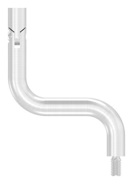 Buegel Edelstahl V2A Ø 14 mm- H 112 mm- B 75 mm- M8-M6 Gewinde- mit Gelenk-88-1150249-240.GL