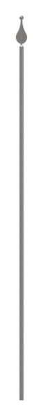 Zaunstab Laenge- 1200 mm Material Ø 14 mm - Spitze mit Kugel Stahl S235JR- roh-30-1246.8