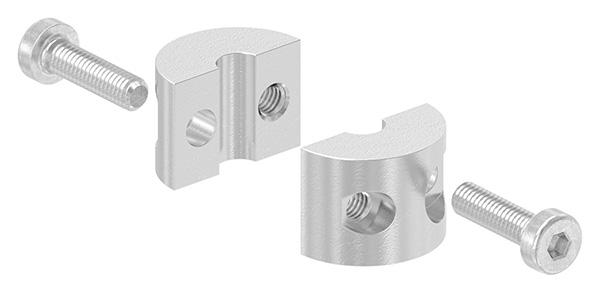 Rundklemme Edelstahl V4A fuer Seil Ø 4 mm 2-teilig-88.11100072004
