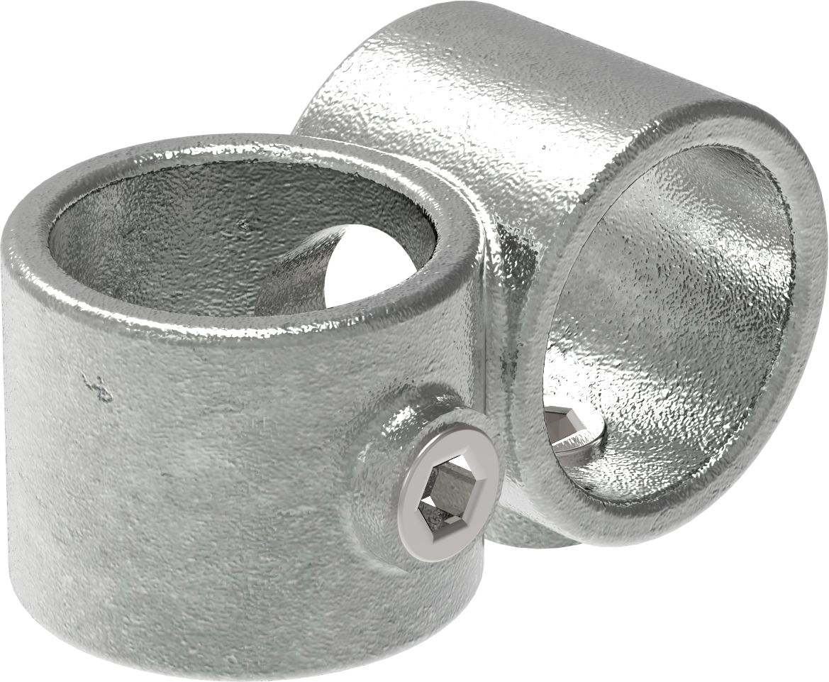 Rohrverbinder - Kreuzstueck vorgesetzt 90° - 161B34 - 33-7 mm - 1- - Feuerverzinkt u. Elektrogalvanisiert-161B34